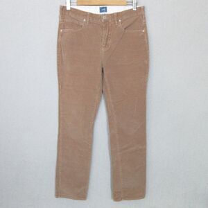JAG Jeans Corduroy Pants Womens 12/32 Ruby Straight Leg Mid Rise Brown Preppy